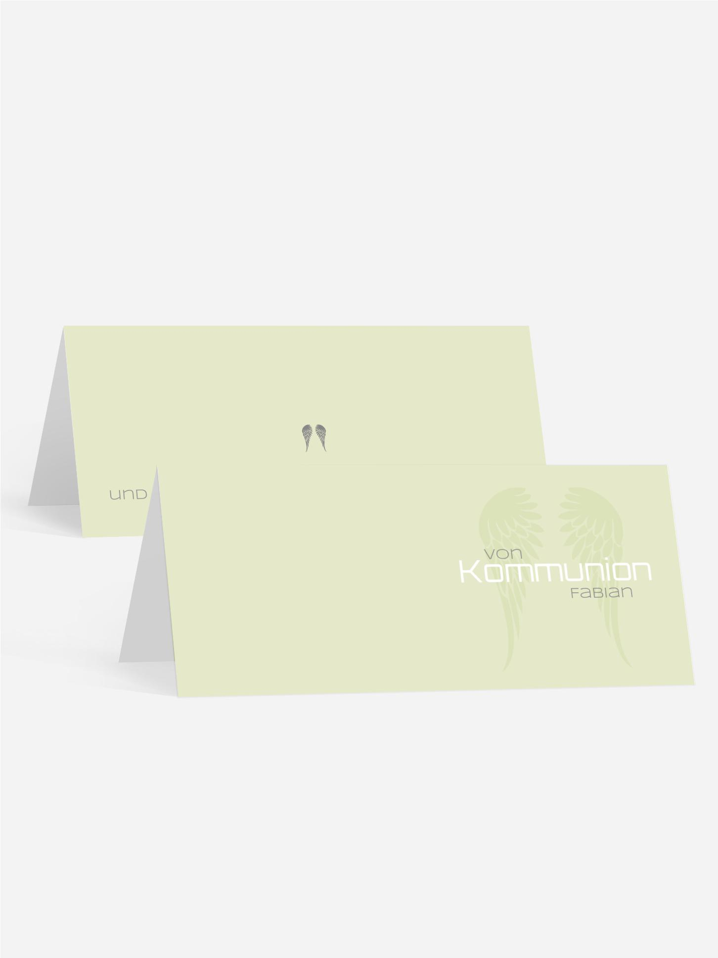 Tischkarte Kommunion Schutzengel