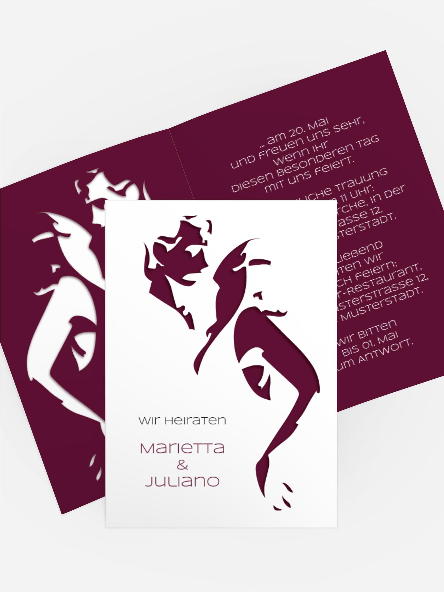 Hochzeitseinladung Tango