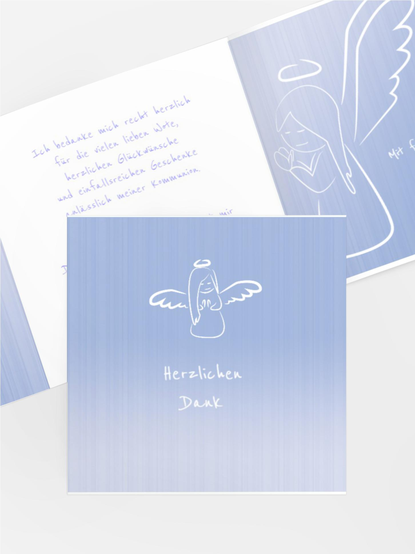 Dankeskarte Kommunion_Angel