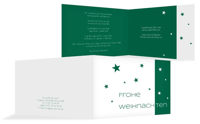 Weihnachtsgrußkarte Geschäftlich Classic Stars Weihnachtsgrußkarte Geschäftlich Classic Stars