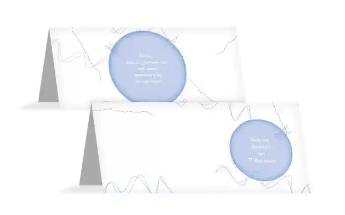 Tischkarte Taufe Stickmuster