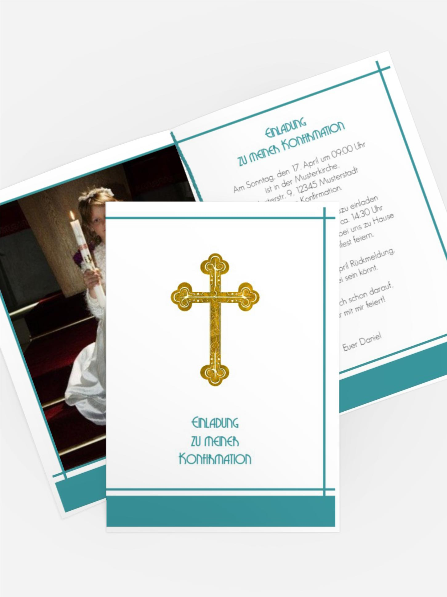 Einladung zur Konfirmation Gebetbuch