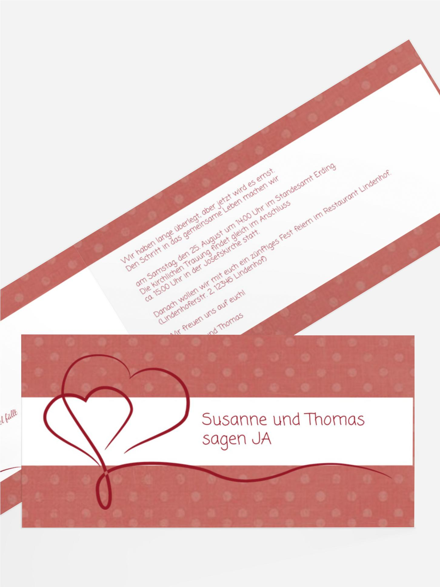 Einladungskarte Gepunktet 2