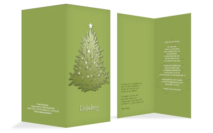 Weihnachtseinladung Geschäftlich geschmückter Baum