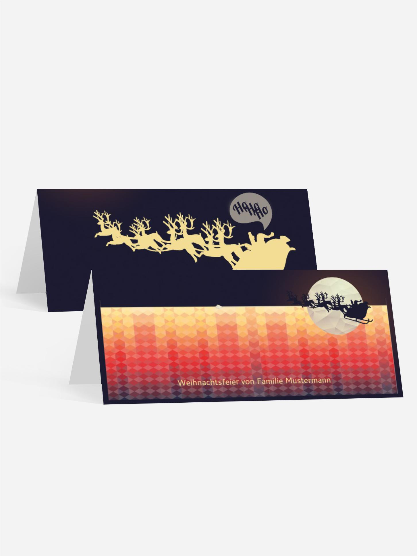 Weihnachtstischkarte Hohoho 