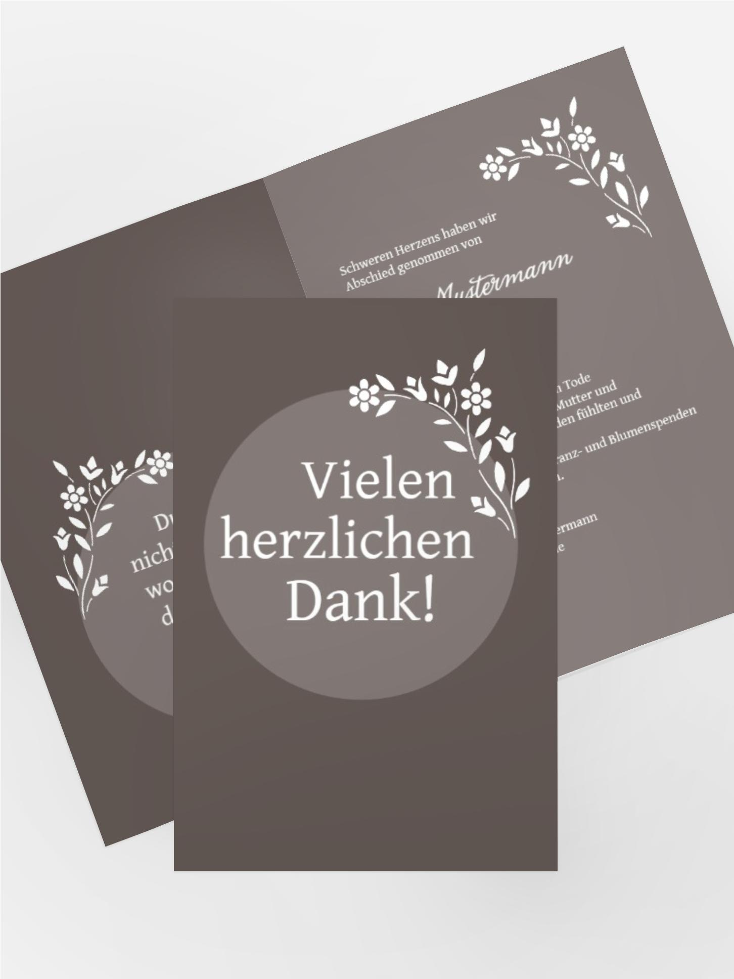 Dankeskarte Kreis hoch