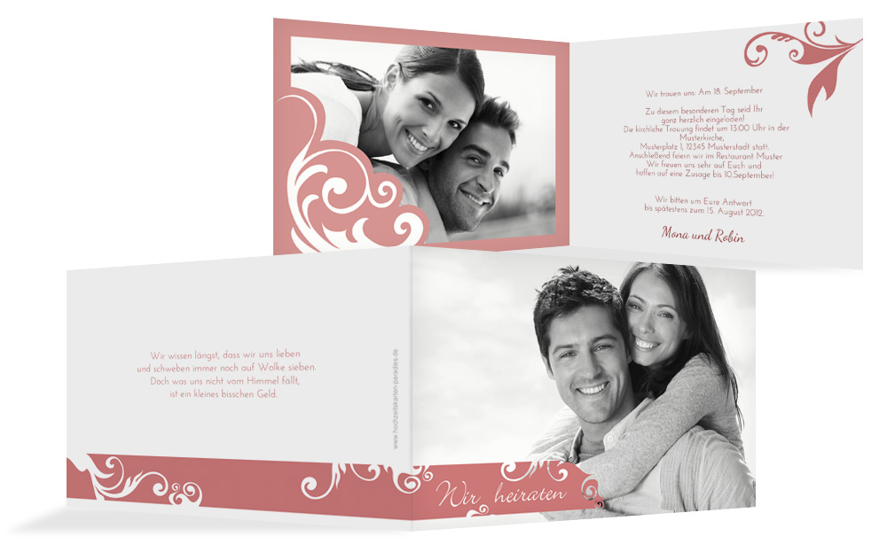 Hochzeitseinladung Squiggle Square
