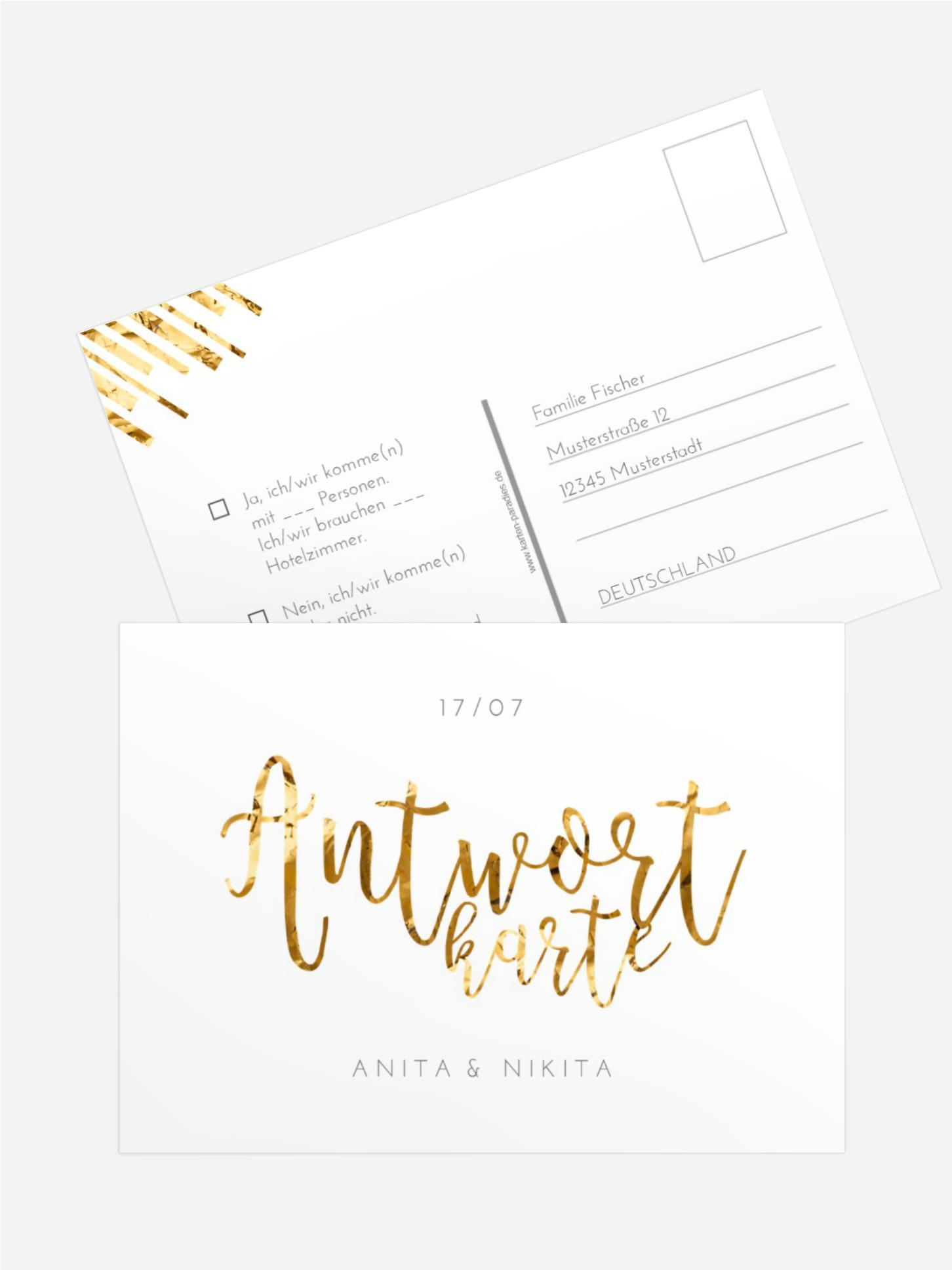 Antwortkarte Gemeinsam aufgeteilt