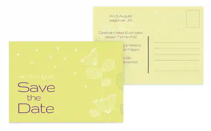 Save the Date Pusteblume
