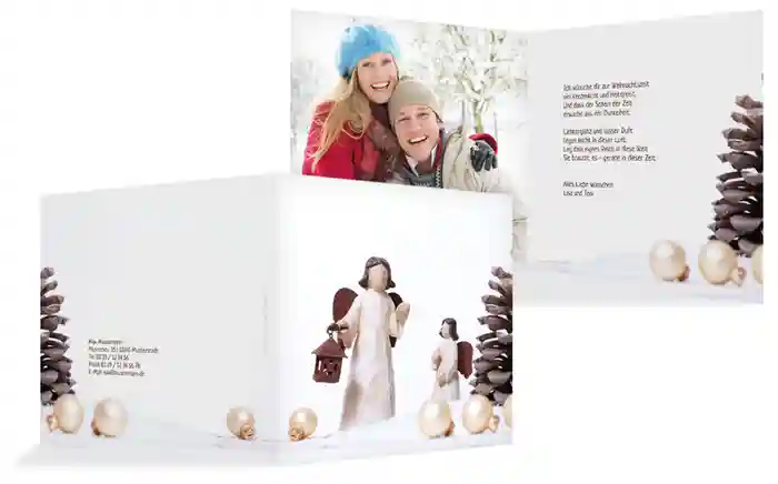 Weihnachtsgrußkarte Privat Weihnachtsengel