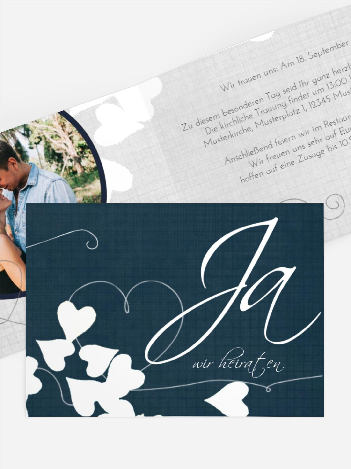 Hochzeitseinladung ewiges Band