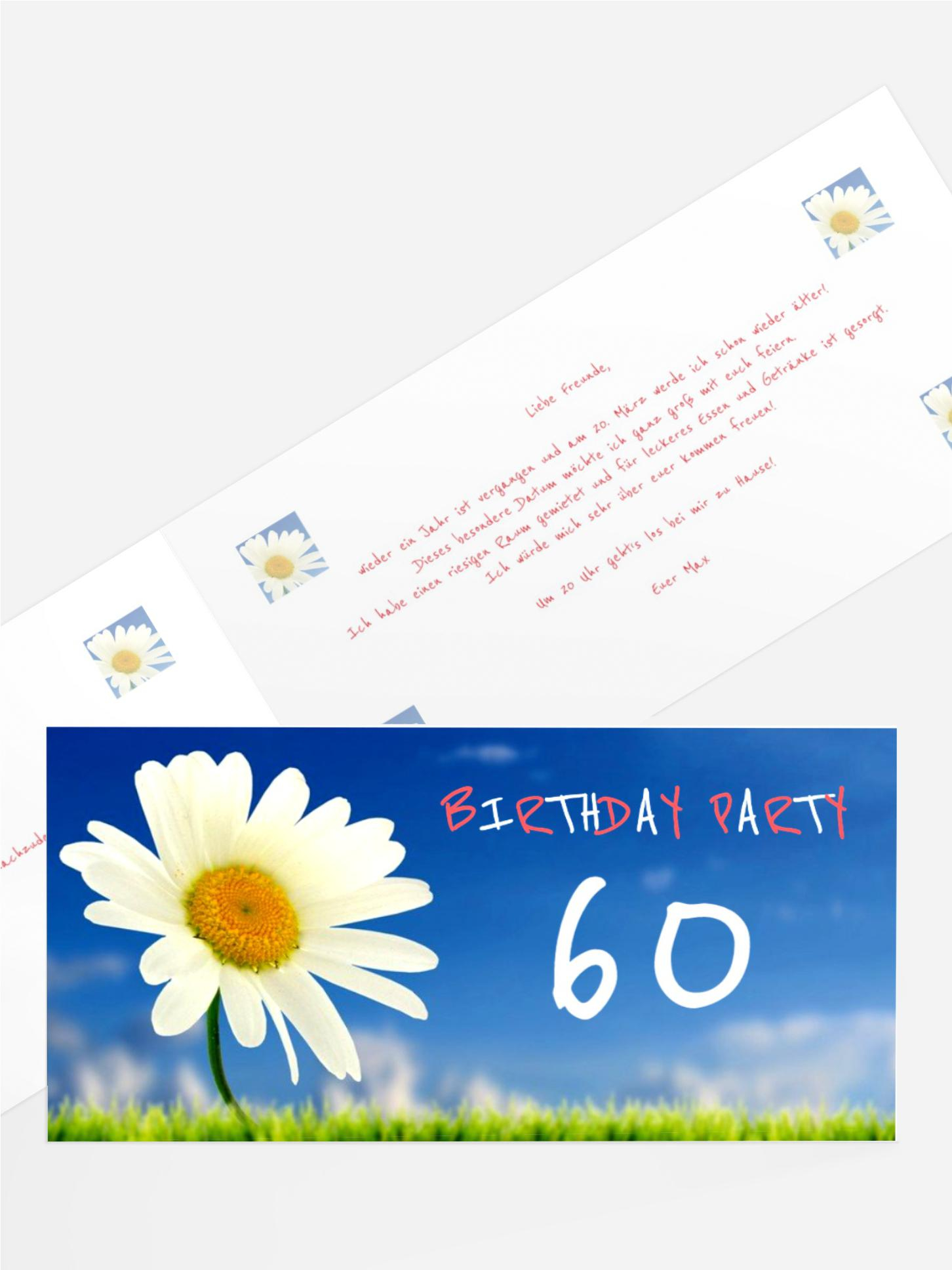 Einladung zum Geburtstag Lebensfreude 60