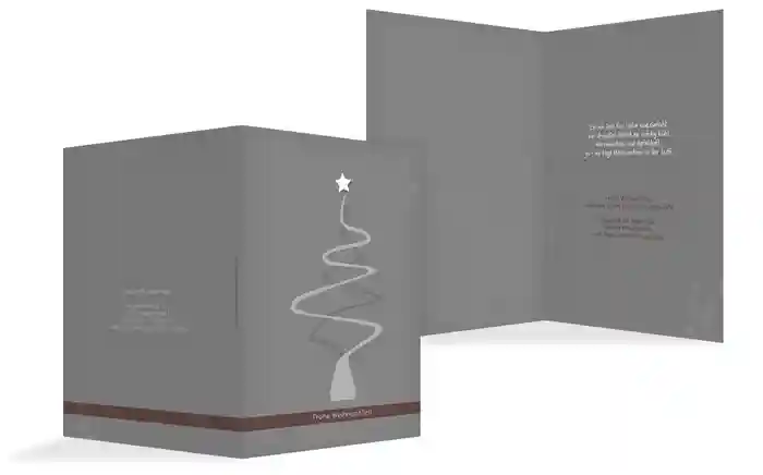 Weihnachtsgrußkarte Privat Schnörkelbaum