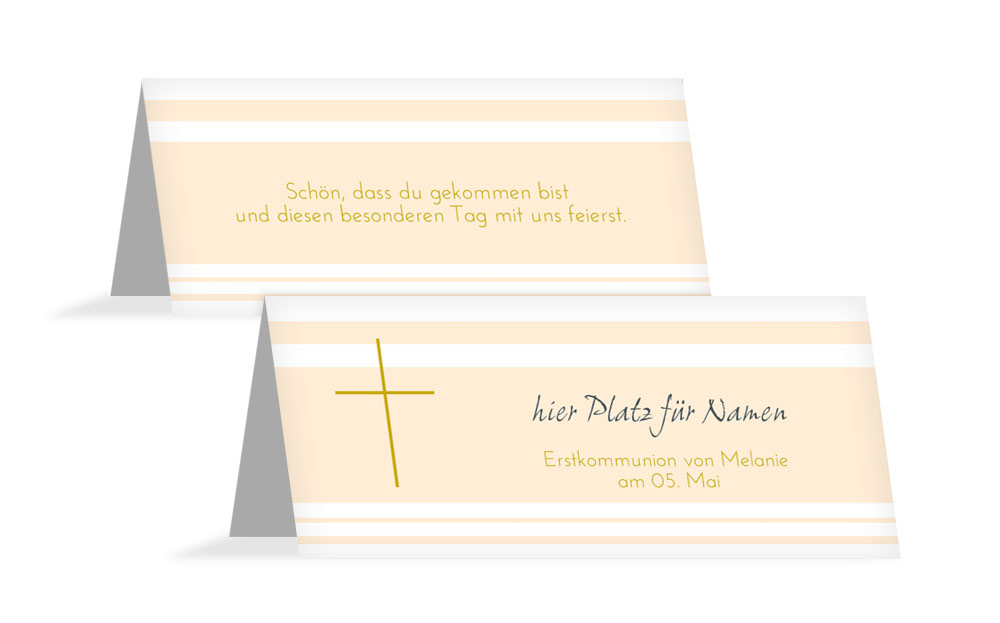 Kommunionstischkarte Kreuz