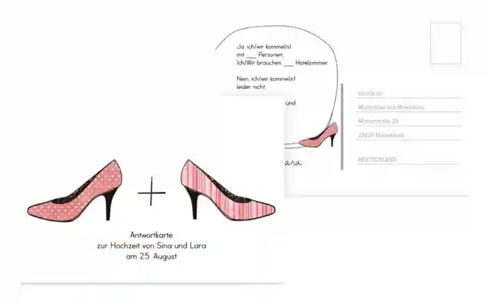 Antwortkarte High Heels