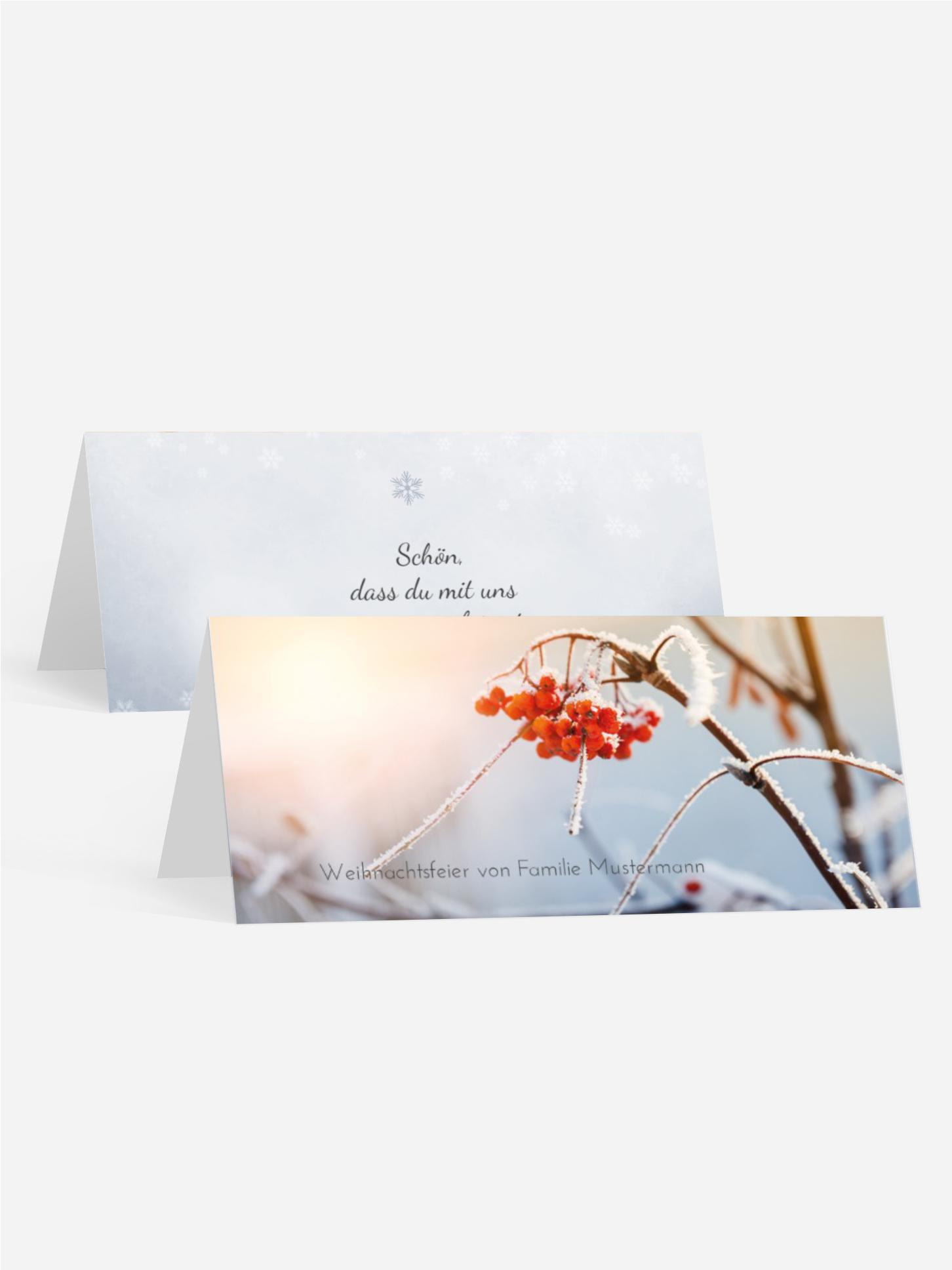 Weihnachtstischkarte Reif
