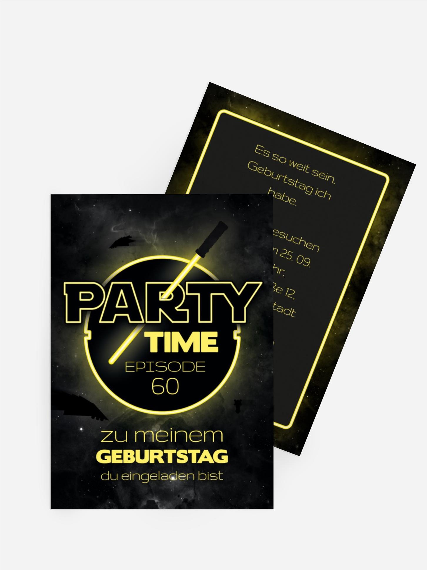 Geburtstagseinladung Partytime 60
