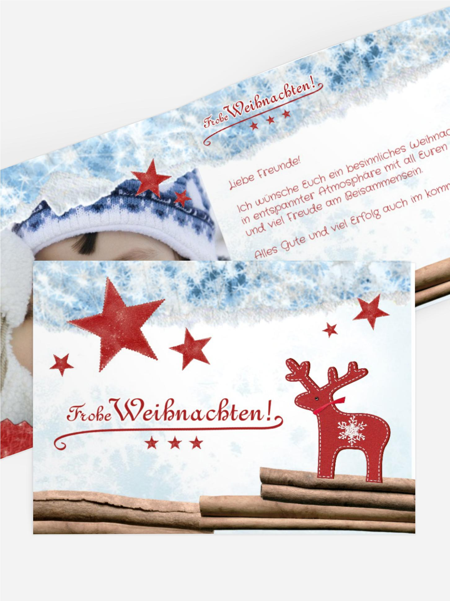 Grußkarte zu Weihnachten Privat Sternenhimmel