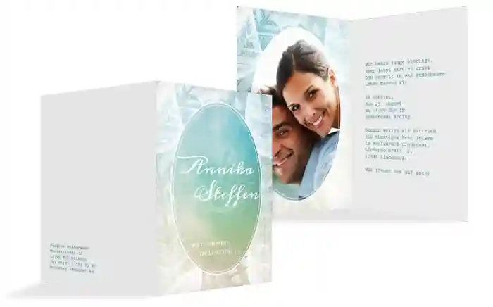 Hochzeit Einladung Federleicht