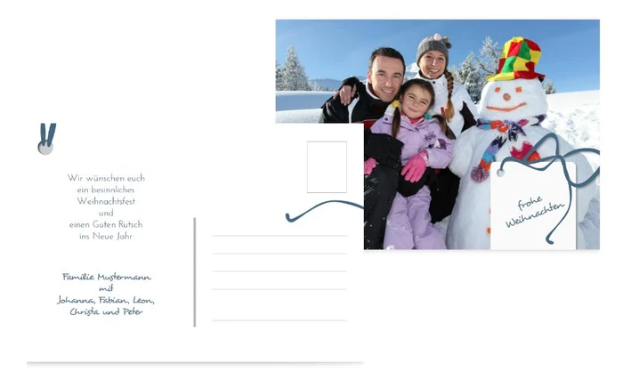 Weihnachts Grußkarte privat Geschenkanhänger