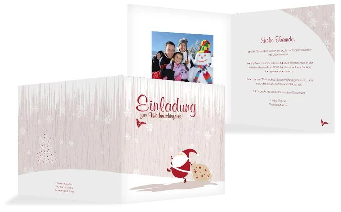 Foto Weihnachtseinladung Weihnachtsmann Foto Weihnachtseinladung Weihnachtsmann