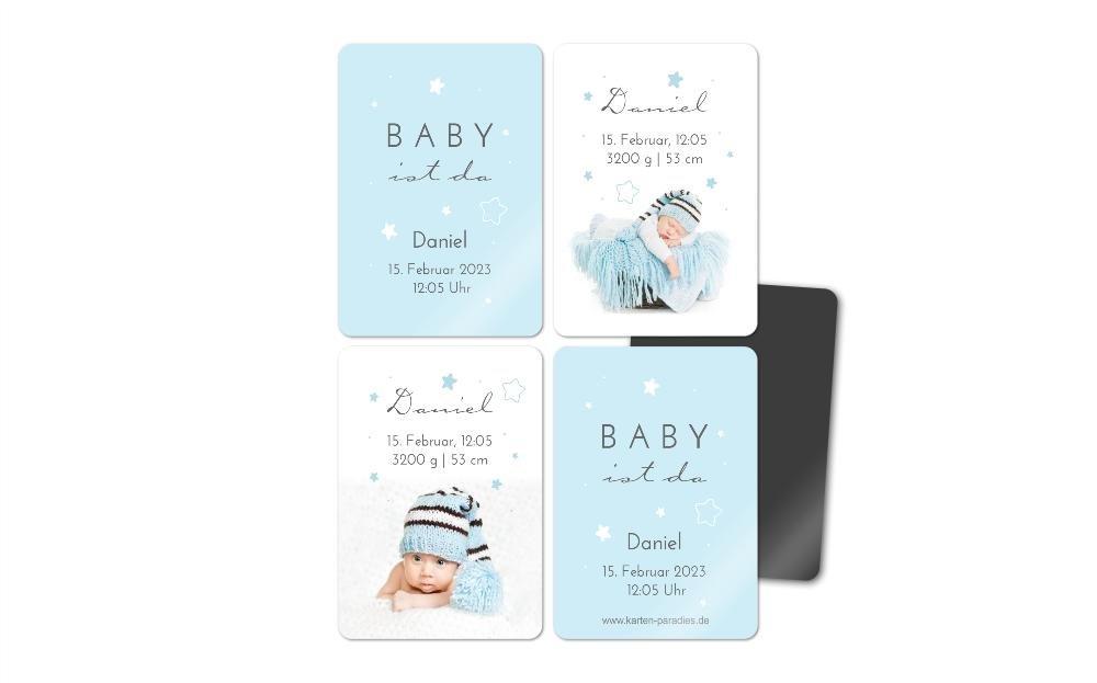 Fotomagnete zur Geburt Sternchenhimmel