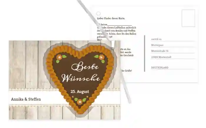 Ballonkarte zur Hochzeit München Ballonkarte zur Hochzeit München