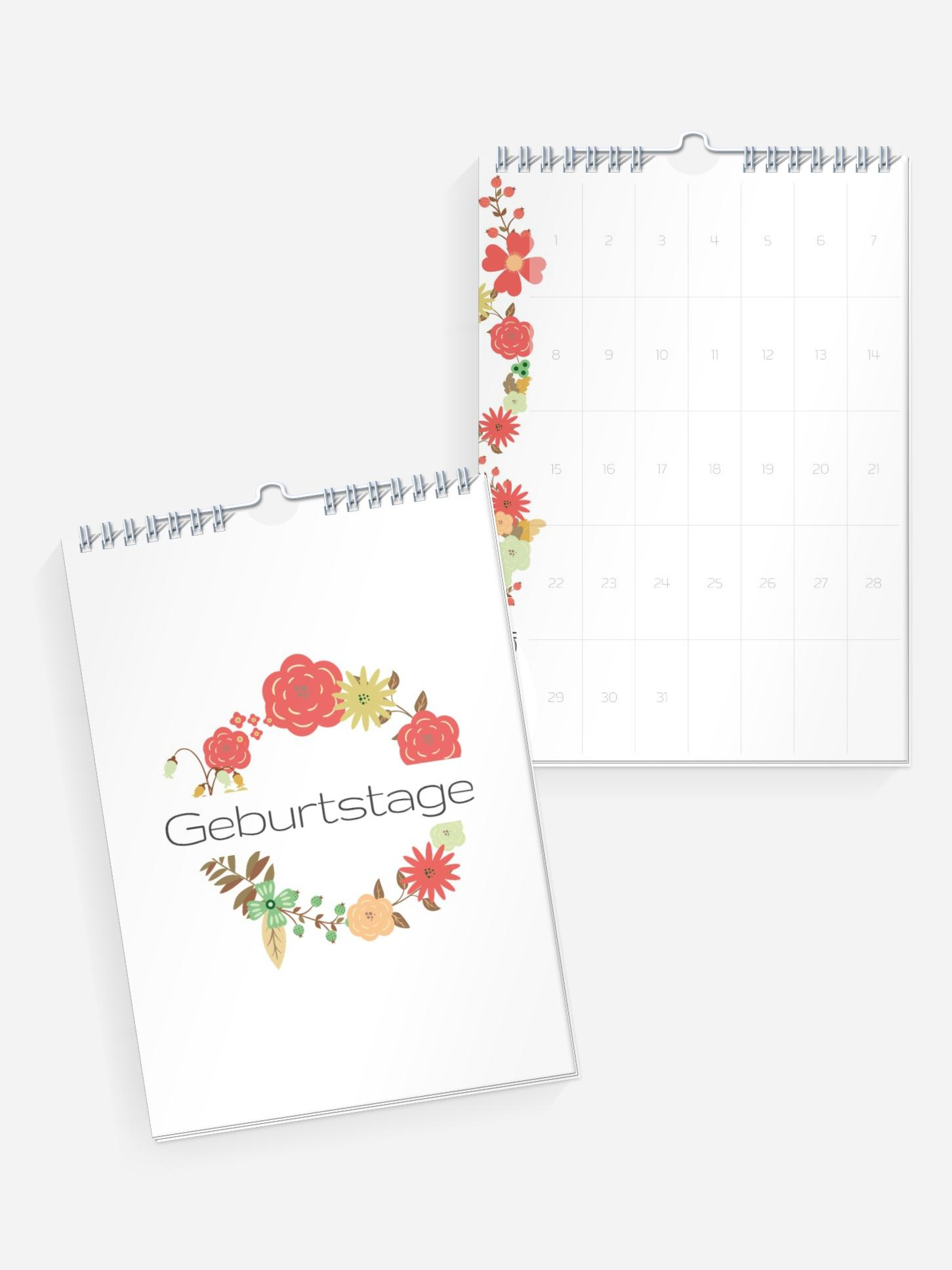 Geburtstagskalender Blumig Geburtstagskalender Blumig