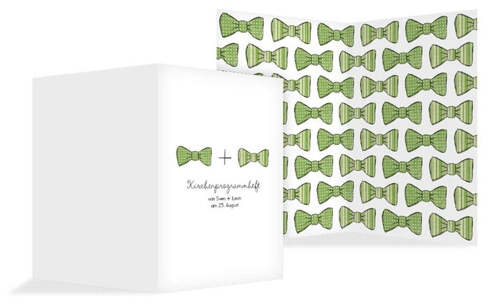 Kirchenheft Umschlag zur Hochzeit Fliegen