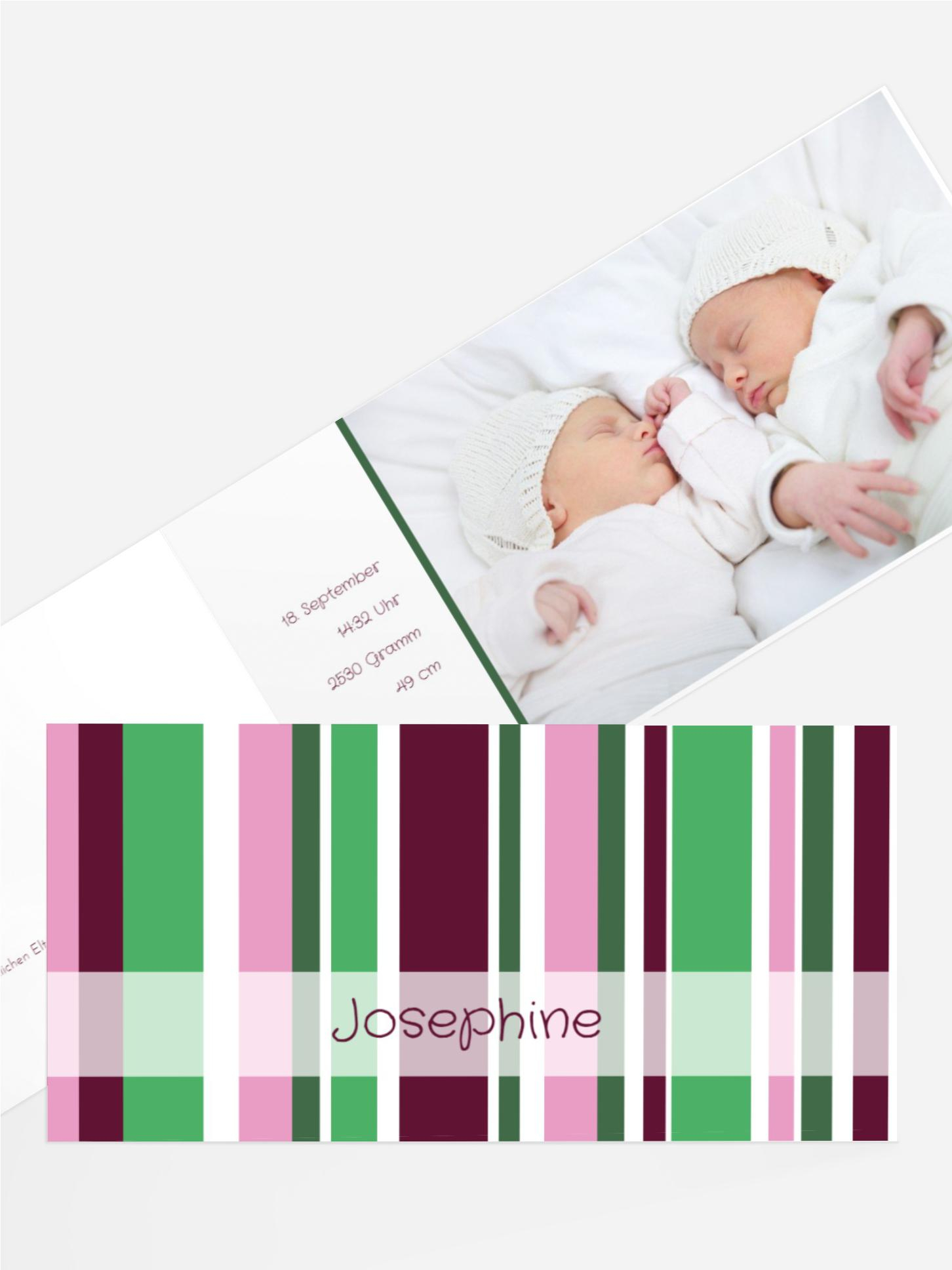 Karte zur Geburt Zweifarbklang