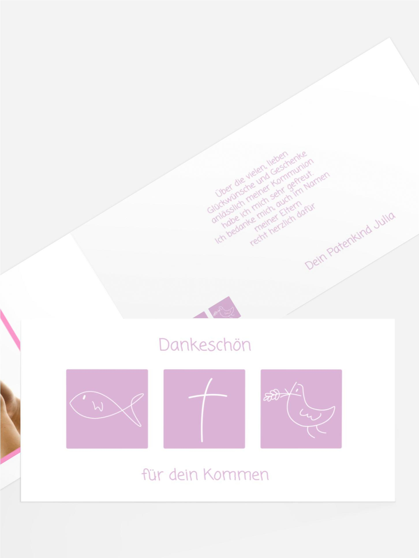 Dankeskarte Kommunion_Triple