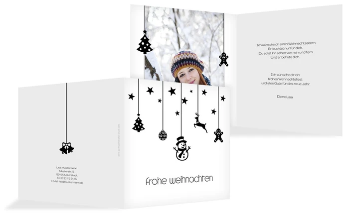 Grußkarte zu Weihnachten Privat Schmuckelemente Grußkarte zu Weihnachten Privat Schmuckelemente