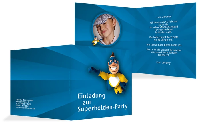 Einladung zum Geburtstag Superheld Foto