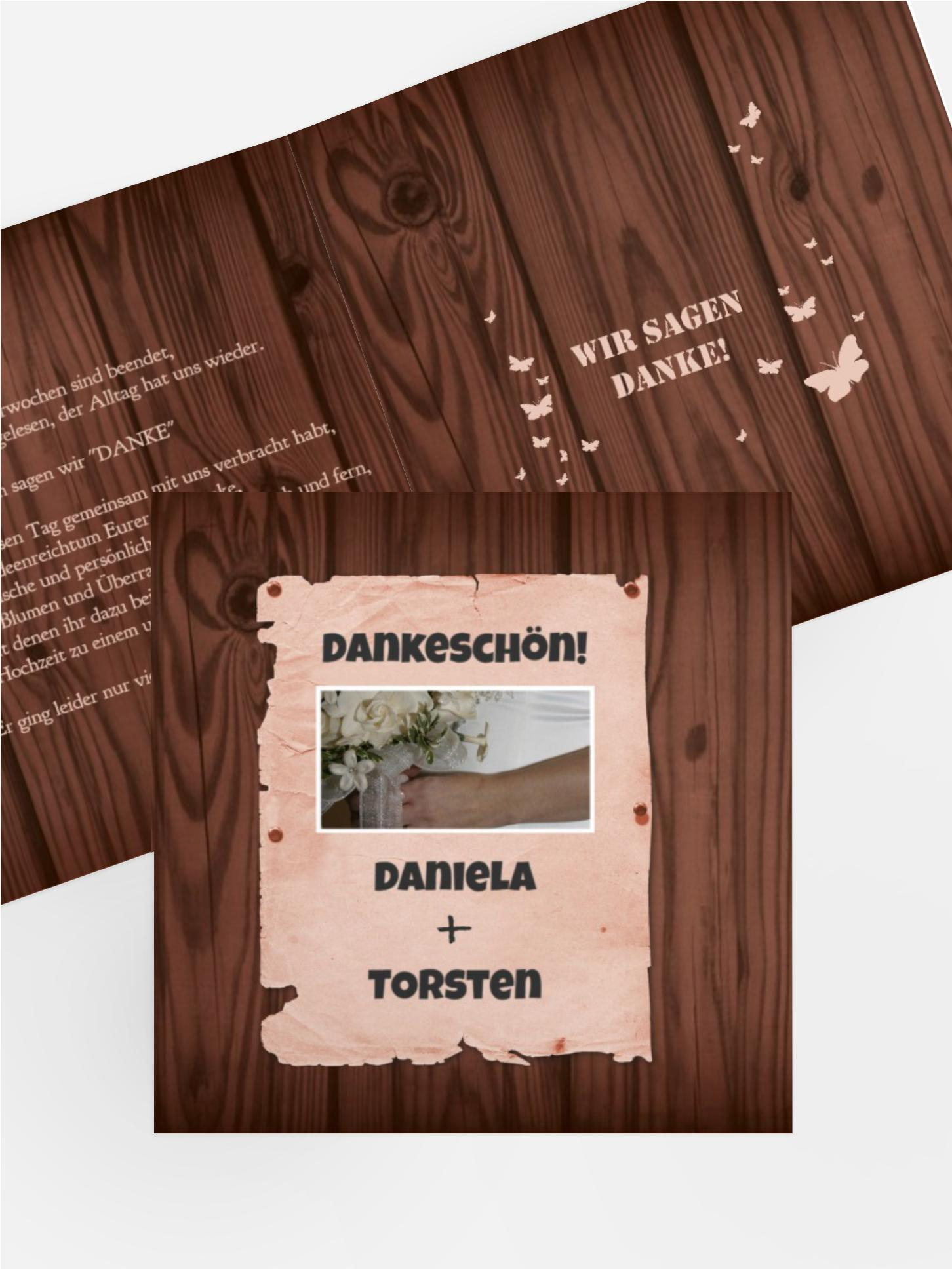 Dankeskarte Steckbrief