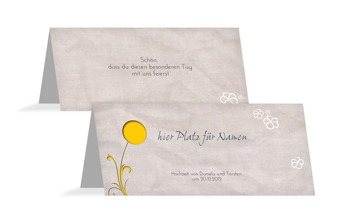 Tischkarte Fantasyflower