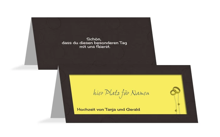 Tischkarte Hochzeit Eleganz