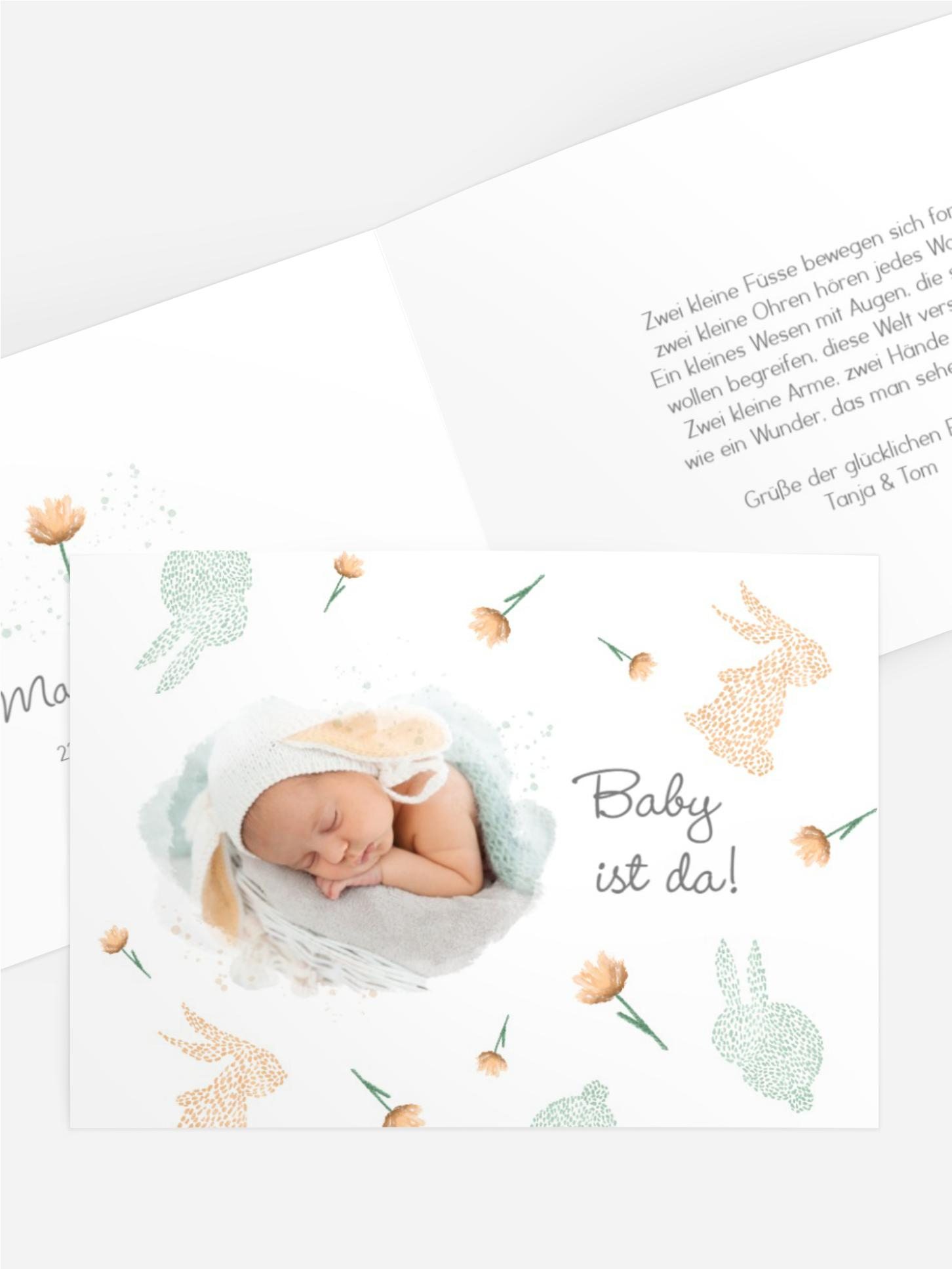 Geburtskarte Osterbaby Geburtskarte Osterbaby