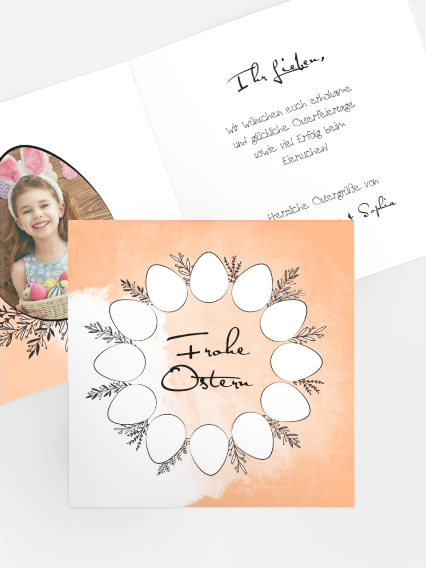 Osterkarte Osterkranz