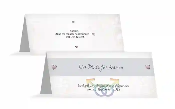 Tischkarte Im Zeichen der Liebe - Männer