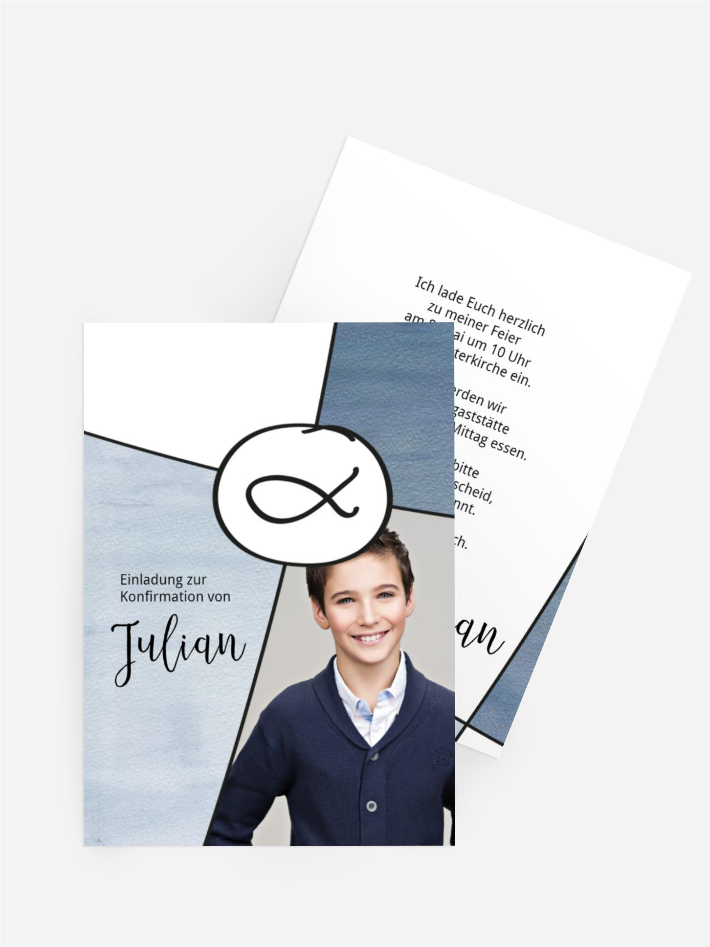 Einladungskarte Konfurmation Geteilte Vielfalt