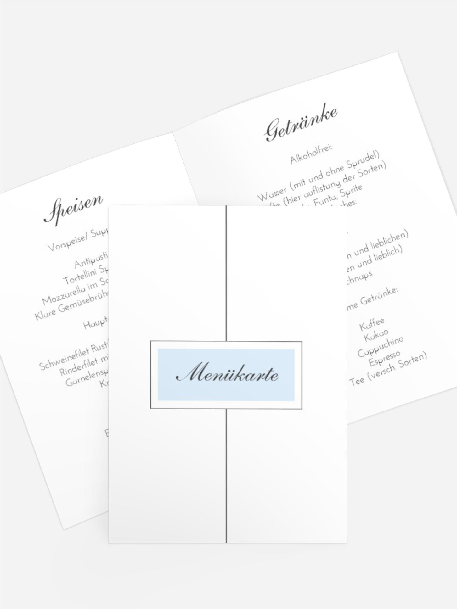 Menükarte Zusammenhalt