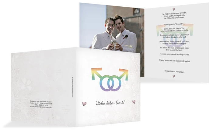 Dankeskarte Im Zeichen der Liebe - Männer