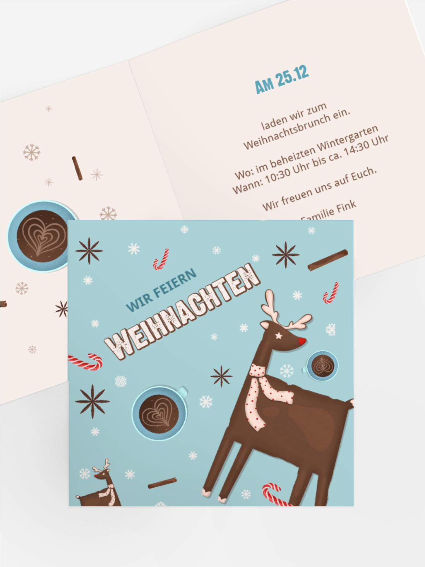 Einladung Weihnachten Weihnachtliches Gebäck