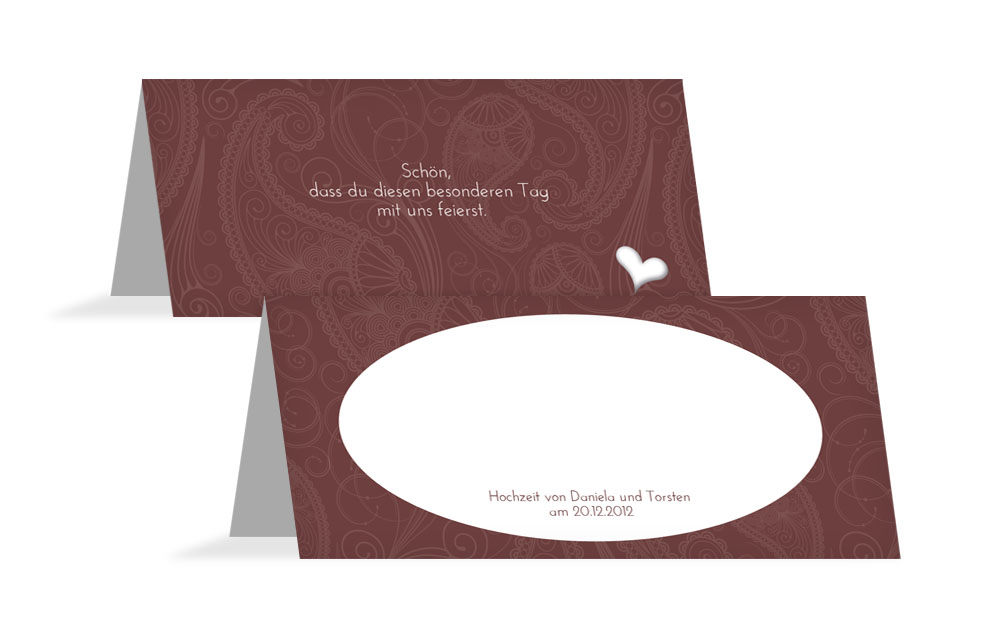 Tischkarte Traumhochzeit Tischkarte Traumhochzeit