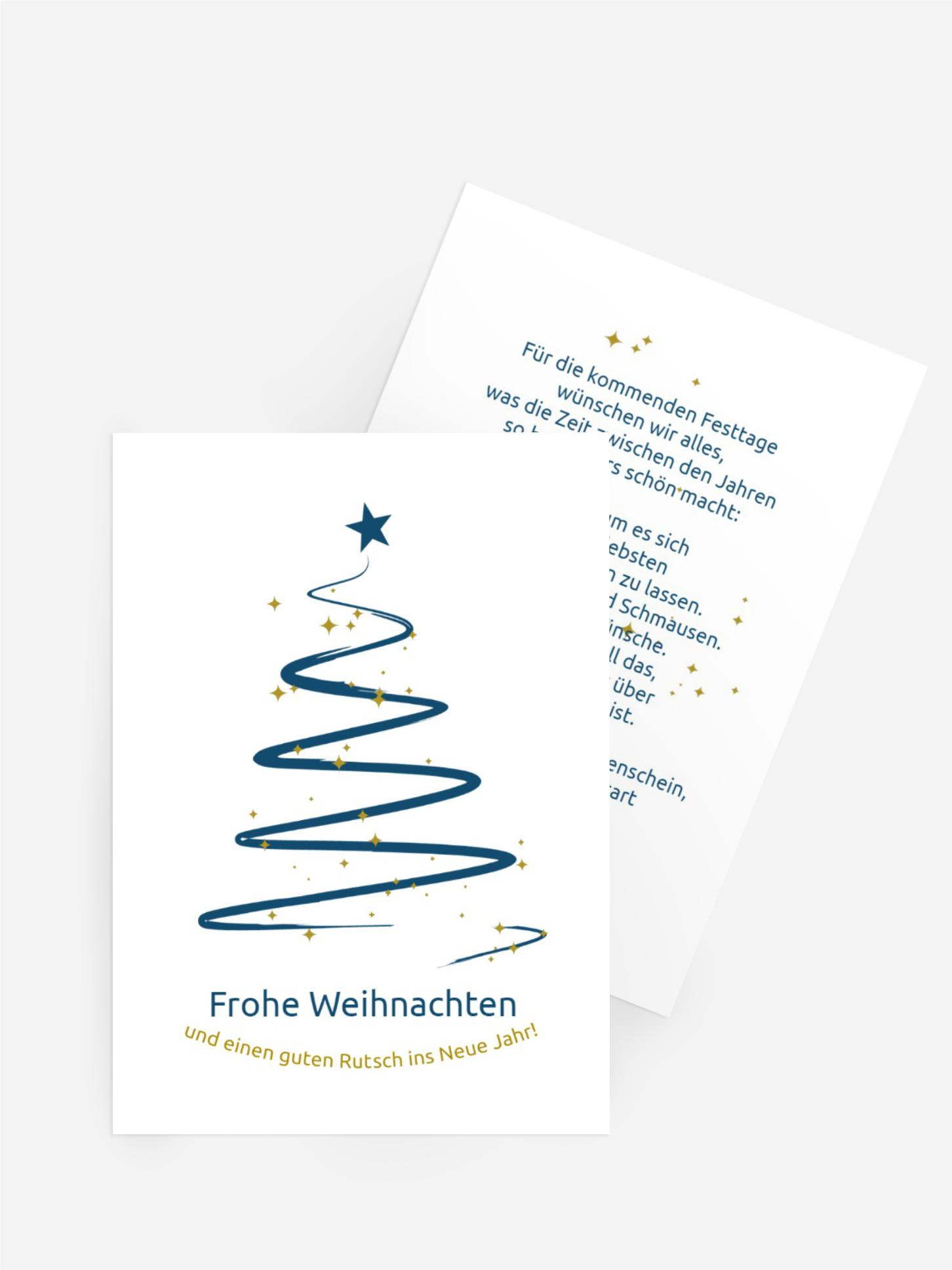 Grußkarte Weihnachten Privat Wunderbaum
