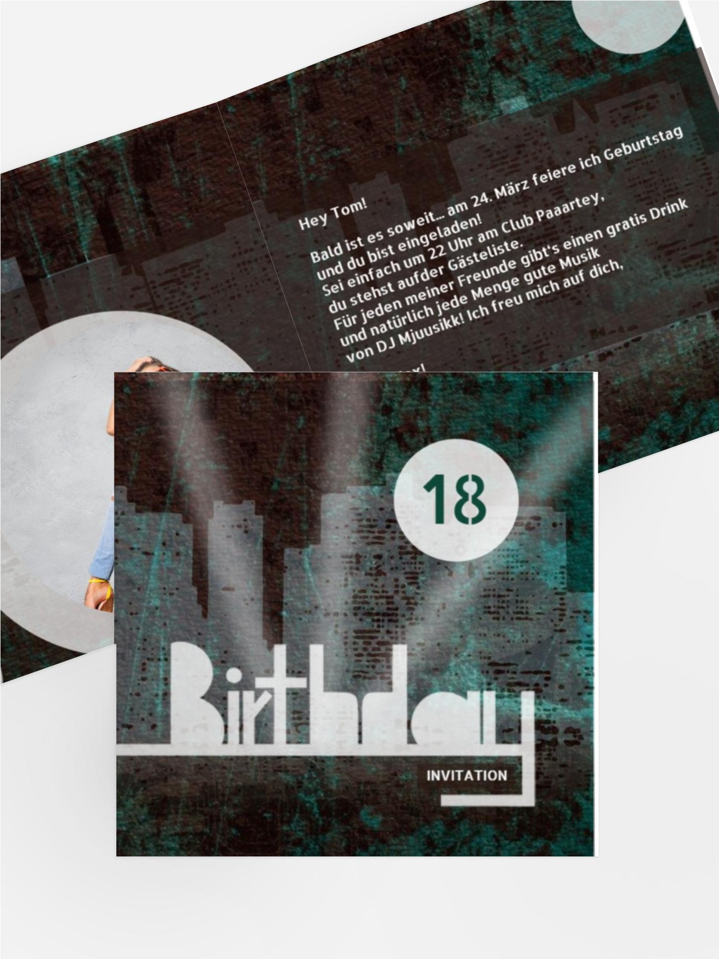 Einladung zum 18. Geburtstag City Lights Einladung zum 18. Geburtstag City Lights