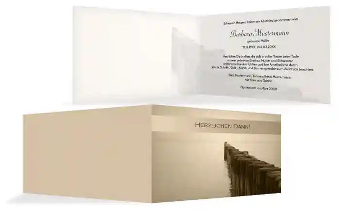 Dankeskarte Steg quer