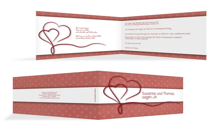 Einladungskarte Gepunktet 2