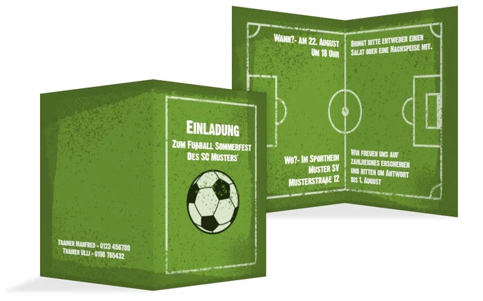 Einladung Sommerfest Fußballfeld