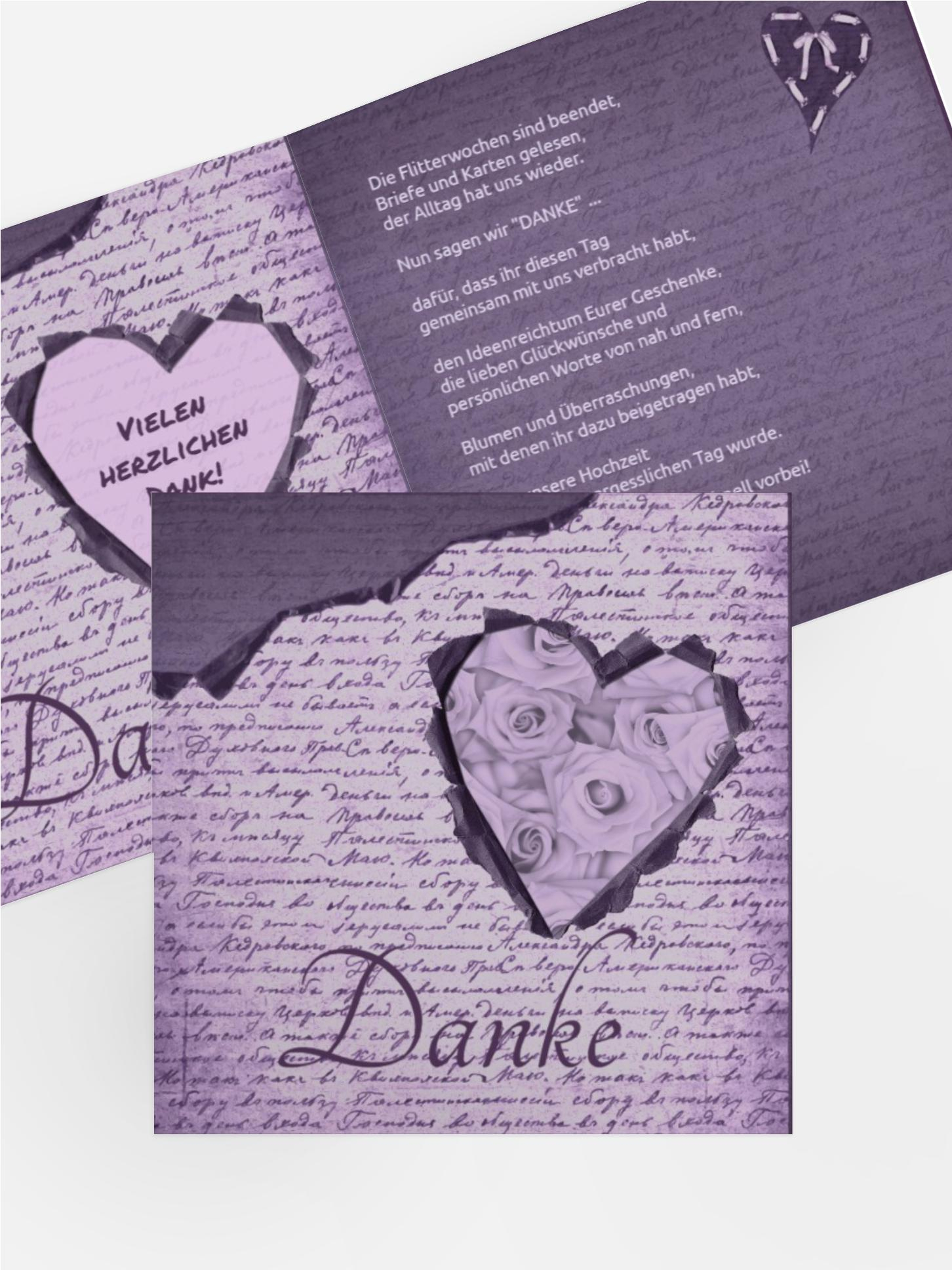 Dankeskarte Herzensgedicht 2